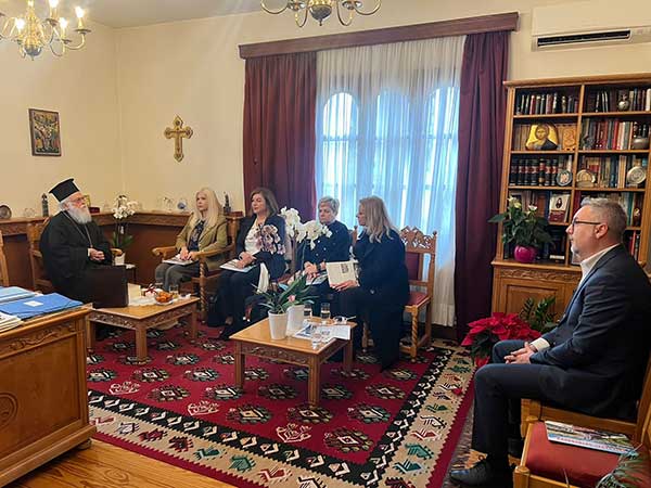 Συνάντηση αντιπροσωπείας του ΠΔΜ με τη Πρέσβη της Ελλάδας στα Τίρανα και τον Αρχιεπίσκοπο Τιράνων, Δυρραχίου και πάσης Αλβανίας, Αναστάσιο
