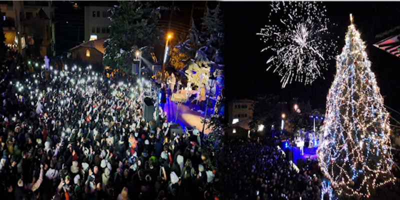 Σιάτιστα: Πολύς κόσμος στη συναυλία της Αναστασίας και στο άναμμα του χριστουγεννιάτικου δέντρου