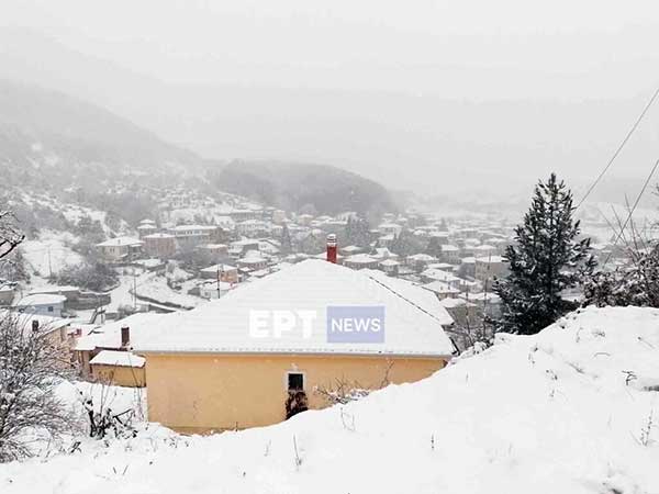 Στα 20 εκ. το χιόνι στην ορεινή κοινότητα Βλάστης Εορδαίας