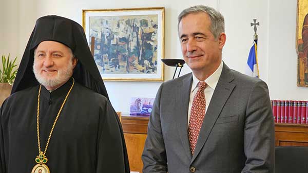 Συνάντηση του υφυπουργού Εσωτερικών, αρμόδιου για θέματα Μακεδονίας και Θράκης Στάθη Κωνσταντινίδη, με τον Σεβασμιώτατο Αρχιεπίσκοπο Αμερικής κ. Ελπιδοφόρο