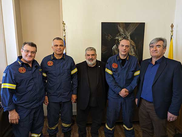 Επίσκεψη του νέου Διοικητή των Πυροσβεστικών Υπηρεσιών της ΠΕ Κοζάνης στο Δήμαρχο Εορδαίας
