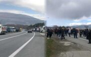 Συμβολικό κλείσιμο της Γέφυρας Σερβίων από τους ιδιοκτήτες φορτηγών των Σερβίων