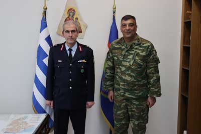 Εθιμοτυπική επίσκεψη στο Διοικητή της 9ης Μηχανοποιημένης Ταξιαρχίας, πραγματοποίησε ο Γενικός Περιφερειακός Αστυνομικός Διευθυντής Δυτικής Μακεδονίας