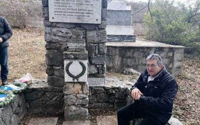 Eπιμνημόσυνη δέηση στο μνημείο του Θωμά Τσίπου και τον τάφο του γιού του Αναστασίου Τσίπου μέγα ευεργέτη του ΕΠΑΛ Σιάτιστας