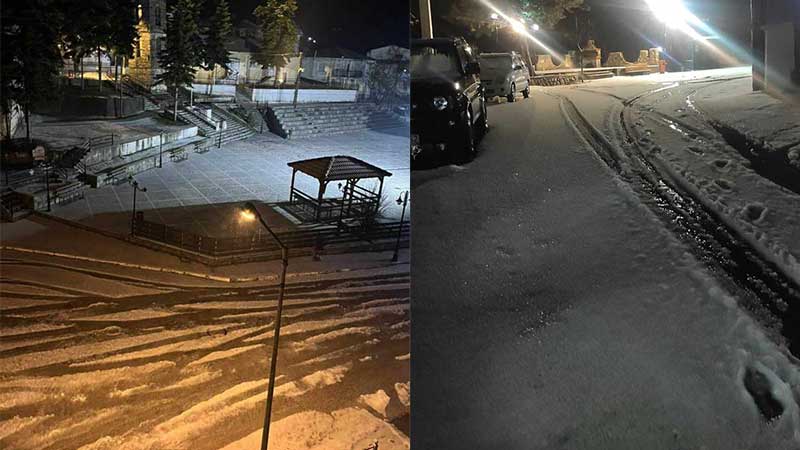 Έντονη χαλαζόπτωση σημειώθηκε σε Λιβαδερό και Μεταξά