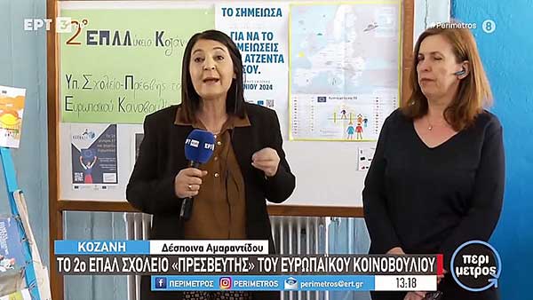 Το 2ο ΕΠΑΛ πρεσβευτής του Ευρωπαϊκού Κοινοβουλίου