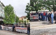 Τα Εργατικά Κέντρα Κοζάνης, Εορδαίας και Καστοριάς σε απεργιακή συγκέντρωση στην πλατεία της Κοζάνης