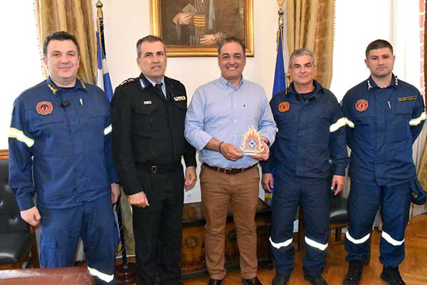 Εθιμοτυπική συνάντηση με τον Υποστράτηγο του Πυροσβεστικού Σώματος Χριστόφορο Μπόκα είχε ο Δήμαρχος Κοζάνης Γιάννης Κοκκαλιάρης