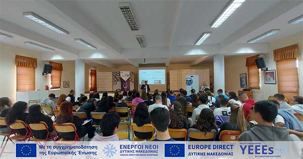 Ο ΟΕΝΕΦ στο Γενικό Λύκειο Άργους Ορεστικού για τη συμμετοχή των νέων στις Ευρωεκλογές (YEEEs24)