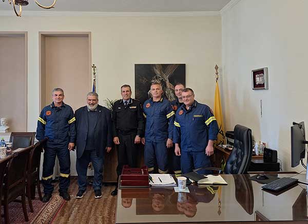 Επίσκεψη του Συντονιστή Πυροσβεστικών Επιχειρήσεων Ηπείρου- Δυτ. Μακεδονίας, Νήσων στο Δήμαρχο Εορδαίας