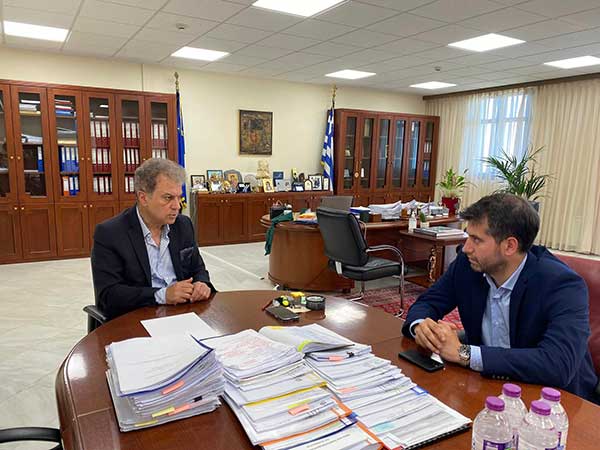 Σωτήρης Σέρμπος και Βασίλης Σακελλάρης επισκέφθηκαν το Γιώργο Αμανατίδη