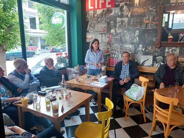 Στα Γρεβενά περιόδευσε η υποψηφία ευρωβουλευτής του ΚΚΕ Τίνα Κουζιάκη