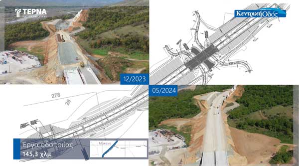 Εργασίες προόδου στο Βόρειο τμήμα του Ε65 (video)