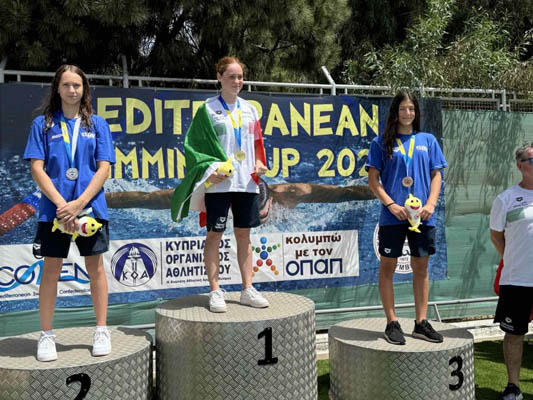Ασημένιο μετάλλιο για την αθλήτριας της Κολυμβητικής Ένωσης Κοζάνης Σοφία Καραγιαννάκη, στο Μεσογειακό Κύπελλο Κολύμβησης