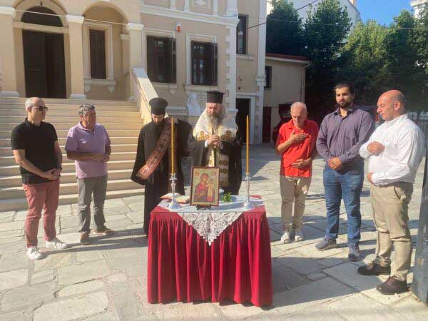 Αγιασμός έναρξης εργασιών ανακαίνισης, συντήρησης αποκατάστασης και εξοπλισμού του Διοικητικού Κέντρου της Ιεράς Μητροπόλεως Φλωρίνης, Πρεσπών και Εορδαίας