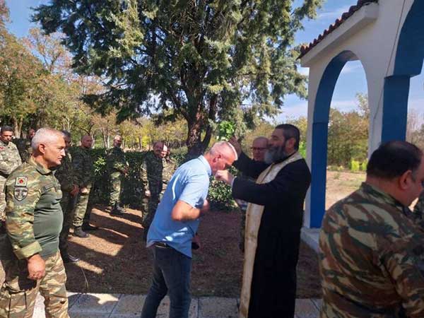 Στον αγιασμό του Τάγματος Εθνοφυλακής Κοζάνης στο Μαυροδένδρι, παραβρέθηκε ο Αντιδήμαρχος Πολιτικής Προστασίας Λεωνίδας Αρνίδης