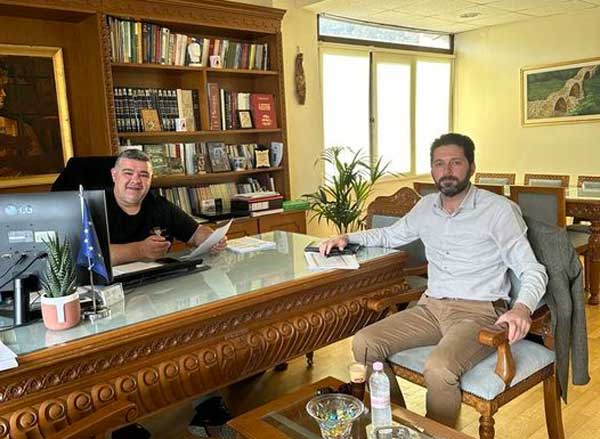 Συνάντηση εργασίας Αντιδημάρχου Τεχνικών Έργων Κώστα Βόμβα με Αντιπεριφερειάρχη Κοζάνης Κωνσταντίνο Βύζα
