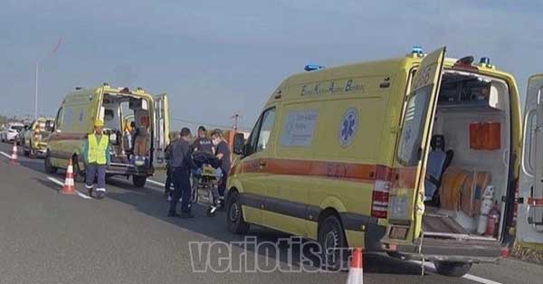 Δύο νεκροί σε τροχαίο στην Εγνατία έξω από τη Βέροια