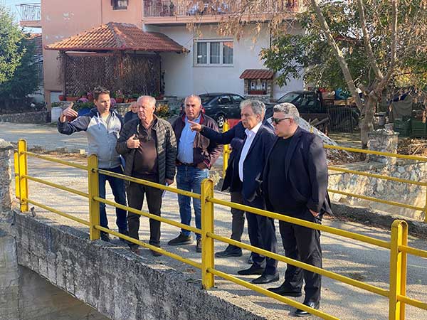 Στις εργασίες που εκτελούνται στο ρέμα Μηλοχωρίου ο Περιφερειάρχης Γιώργος Αμανατίδης