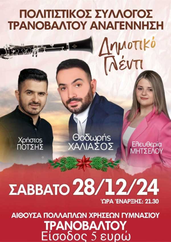 Δημοτικό γλέντι αύριο στο Τρανόβαλτο