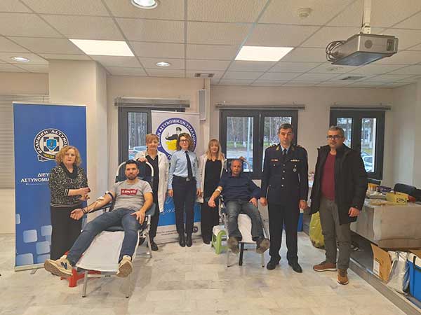 Πραγματοποιήθηκε η 1η εθελοντική αιμοδοσία που διοργάνωσε η Διεύθυνση Αστυνομίας Γρεβενών