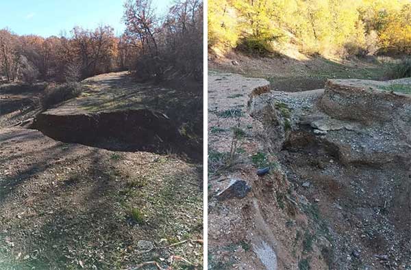 Αγροτικός δρόμος στο Προάστιο κόπηκε στα δύο