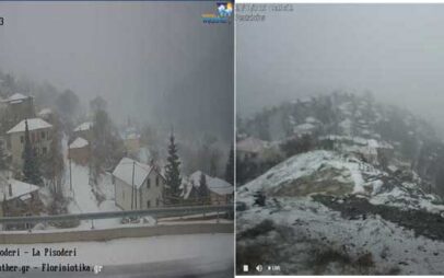 Στα λευκά περιοχές της Δυτικής Μακεδονίας (live camera)