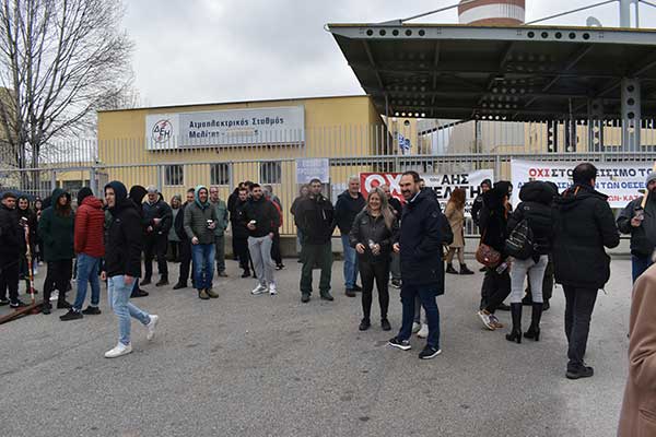 Ο Δήμαρχος Φλώρινας στην κινητοποίηση του Σωματείου Εργολαβικών Εργαζομένων στον ΑΗΣ Μελίτης