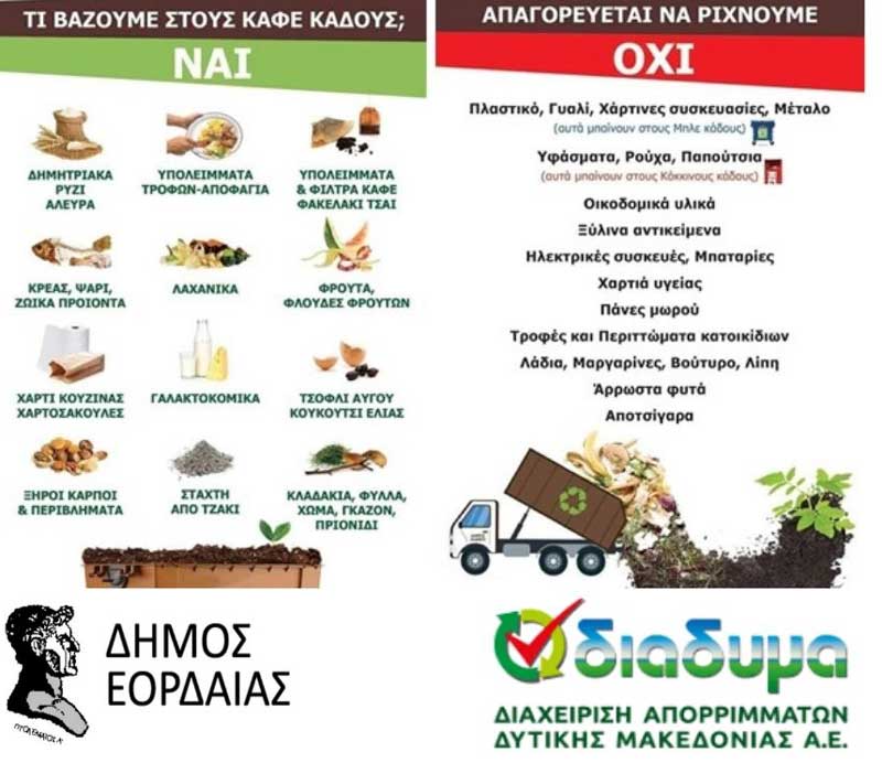 Έναρξη διανομής καφέ κάδων κομποστοποίησης δήμου Εορδαίας