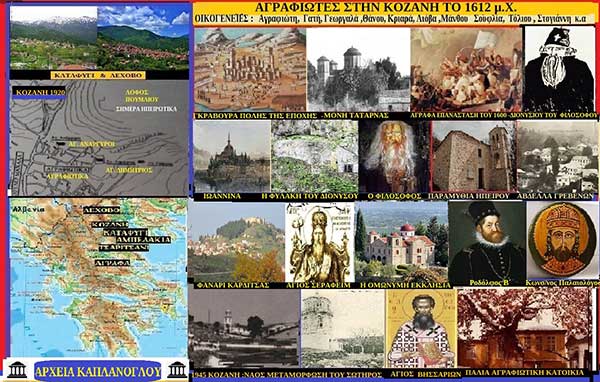 Προγονικές εστίες κοζανιτών(16ον) – Αγραφιώτες στην Κοζάνη το 1612 – του Σταύρου Π. Καπλάνογλου Συγγραφέα -Ιστορικού ερευνητή