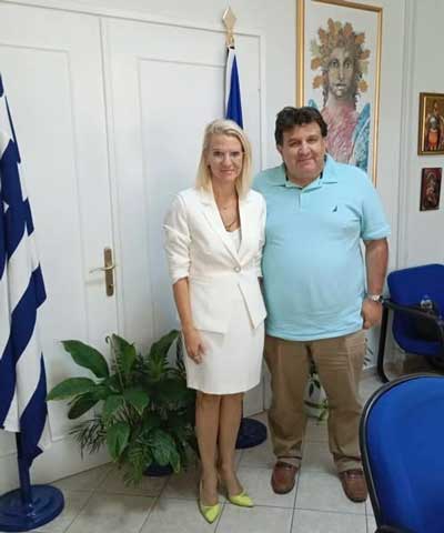 Συνάντηση Ευτυχίας Καπάτου με το Χάρη Τσεβεκίδη