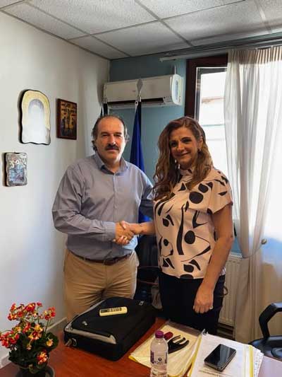 Επίσκεψη του Αντιπεριφερειάρχη Π.Ε. Φλώρινας στη νέα Διοικήτρια του Νοσοκομείου Φλώρινας