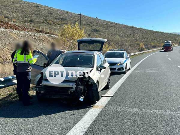 Τροχαίο ατύχημα στην Εγνατία Οδό προς Καστοριά – Σώοι ο οδηγός και το κατοικίδιό του
