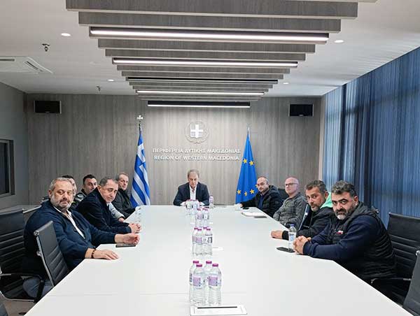 Συνάντηση με την Ομοσπονδία Φορτηγών Αυτοκινητιστών Ελλάδος πραγματοποίησε ο Περιφερειάρχης Δυτικής Μακεδονίας