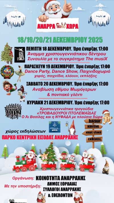 Η Αναρρα hoho χώρα ανοίγει επίσημα τις πόρτες της (18 έως 21 Δεκεμβρίου)