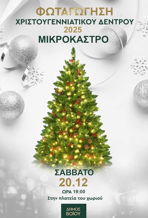 Αύριο Σάββατο η φωταγώγηση του χριστουγεννιάτικου δέντρου στο Μικρόκαστρο