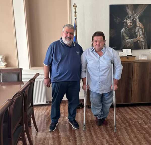 Ο Παναγιώτης Πλακεντάς αποχαιρετά το Μιχάλη Μήγγο