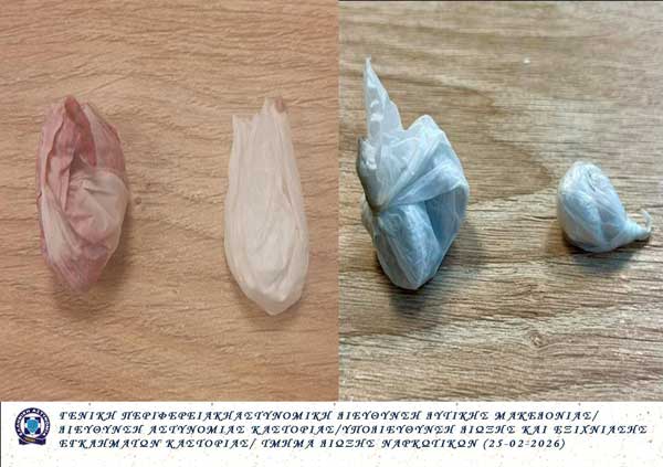 Συλλήψεις 3 ατόμων σε περιοχές της Καστοριάς, για παραβάσεις της νομοθεσίας περί ναρκωτικών και περί όπλων