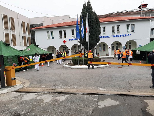 Άσκηση ετοιμότητας στο Μαμάτσειο μετά από σεισμό 7 Ρίχτερ