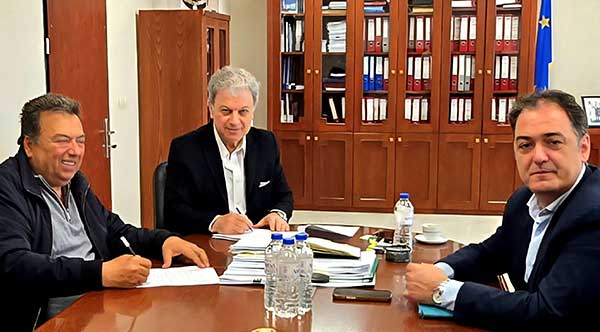 Υπογραφή σύμβασης για το έργο οδικής σύνδεσης «Βελτίωση οδού Κερασιά-Μηλιά»