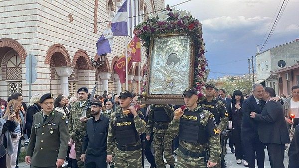 Η Λιτανεία της θαυματουργής εικόνας της Παναγίας της Ζιδανιώτισσας στην Κοζάνη