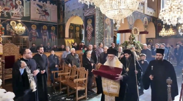 Σιάτιστα Βοΐου Υποδοχή Ιερού λειψάνου Αγίου Γεωργίου Καρσλίδη