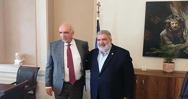 Επίσκεψη του ευρωβουλευτή της ΝΔ κ. Ευάγγελου Μεϊμαράκη στο δημαρχείο Εορδαίας