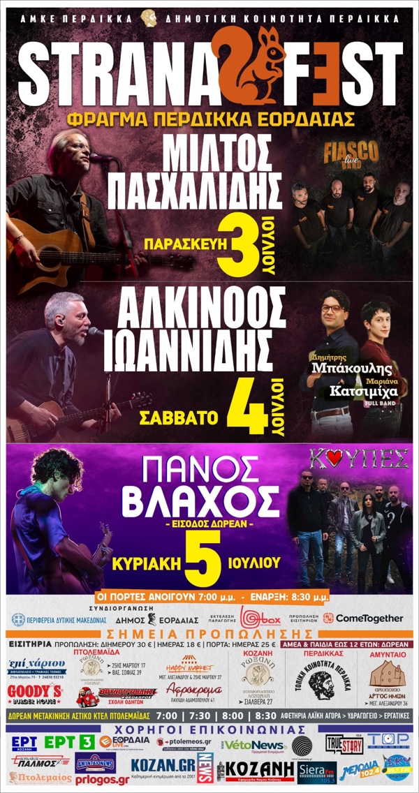 Δείτε τις τυχερές που κερδίζουν από 1 εισιτήριο για το Stranafest στον Περδίκκα Εορδαίας (3, 4 και 5 Ιουλίου)