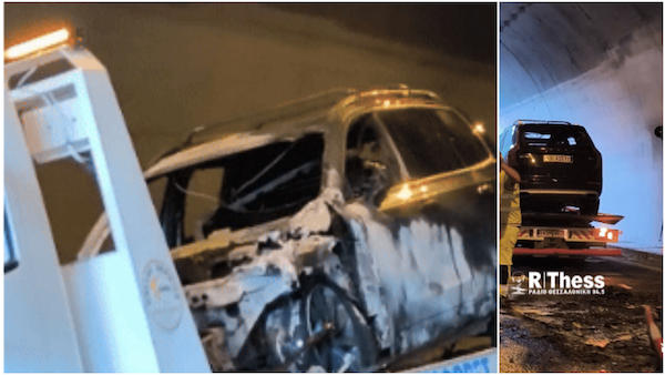 Φωτιά σε ΙΧ σε τούνελ στην Εγνατία Οδό στο τμήμα Βέροιας – Κοζάνης, προκάλεσε κυκλοφοριακό χάος