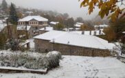 Το πρώτο χιόνι στο Νυμφαίο